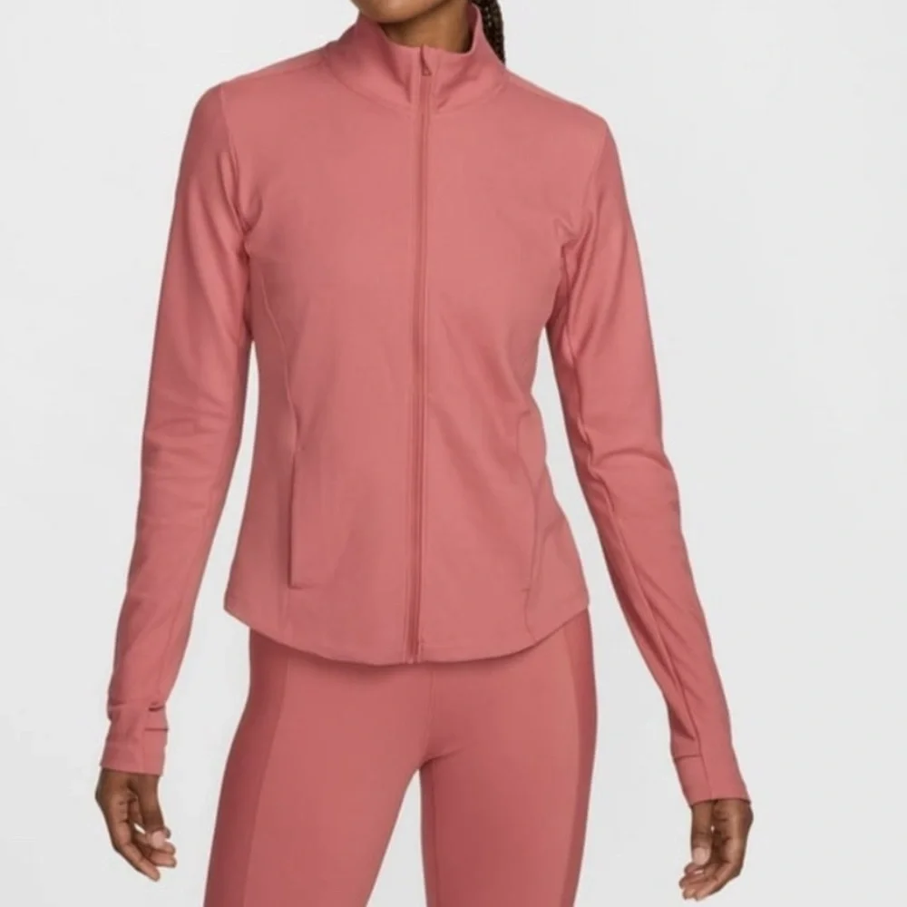 Nike Women's Zenvy Dri-Fit Full-Zip Long-Sleeve Top - Canyon Pink XL NWT - Picture 8 of 8